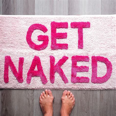 get naked mat|Evovee Get Naked Bath Mat Funny Cute Bathroom Rugs Get .